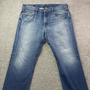 Vintage Lucky Brand Jeans Mens 36x29 Blue Denim‎ Huntington Straight Made in USA